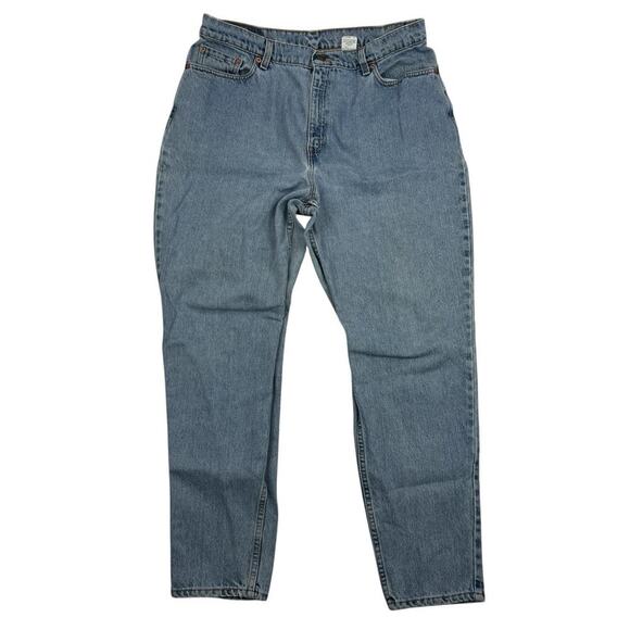 VTG Levi's 550 Relaxed Fit Tapered Leg Denim Blue Jeans Light Wash 18W Made USA - Picture 1 of 13